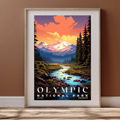 Olympic National Park Poster, Travel Art, Office Poster, Home Decor | S7 - image4
